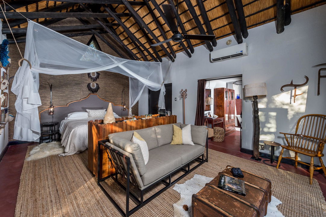 interior view of luxury suite at sabi sabi selati camp
