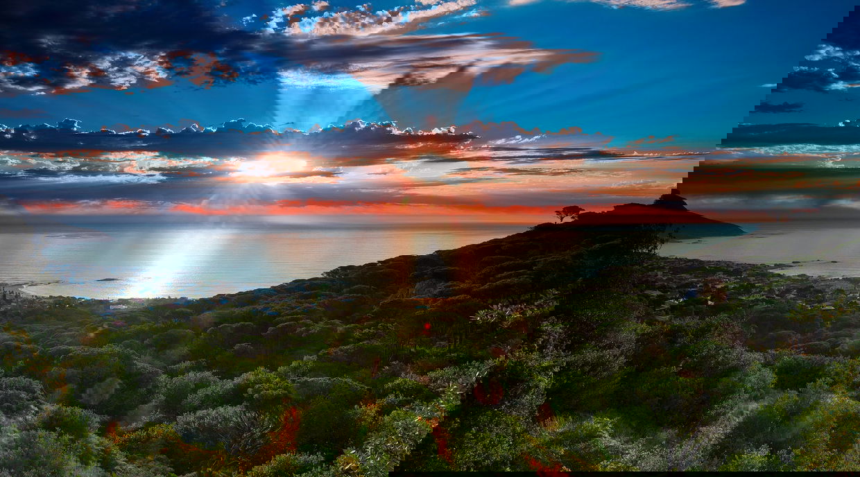 sunset over camps bay cape town south Africa