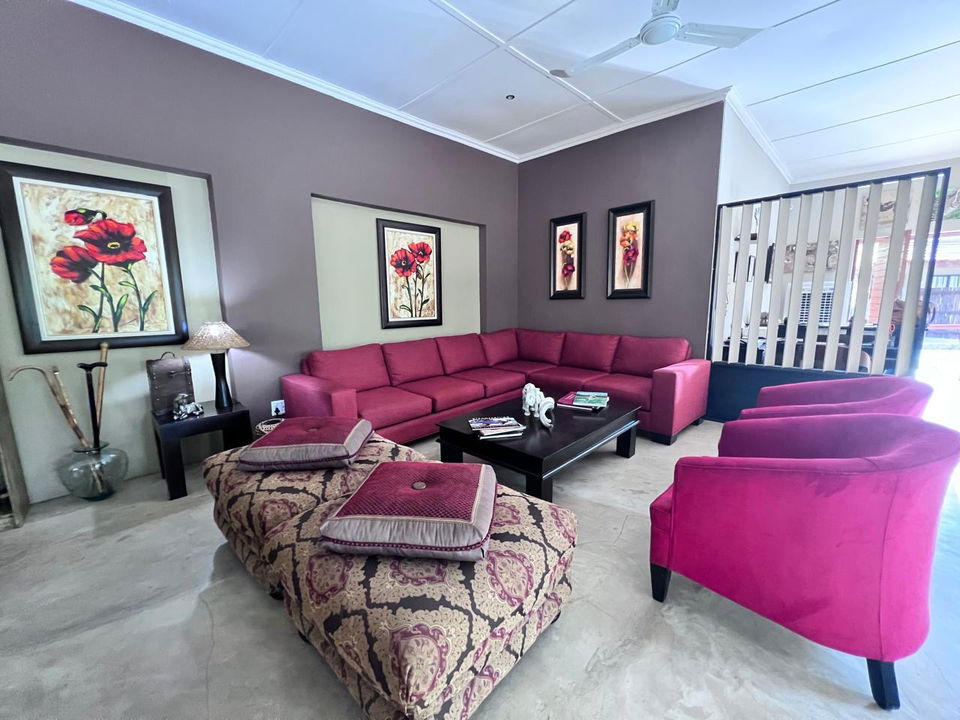 interior of luxury room reading area at secrets VIP safari lodge Komatipoort