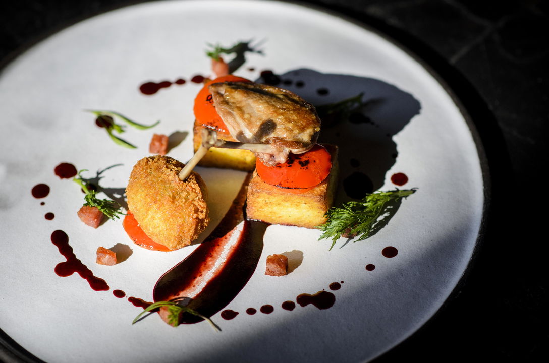 gourmet food plated at singita boulders lodge