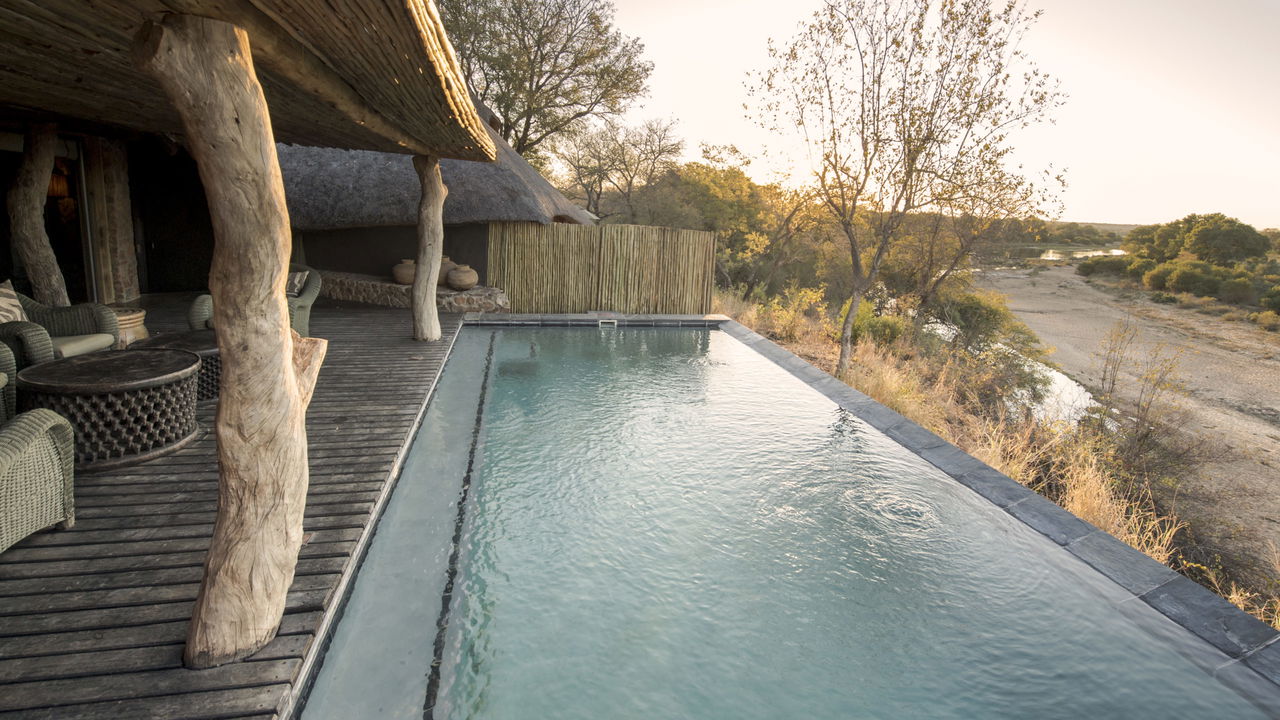 main pool at singita ebony lodge 