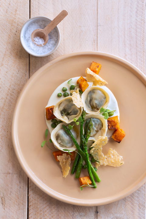 gourmet food plated at Singita Faru Faru lodge Serengeti