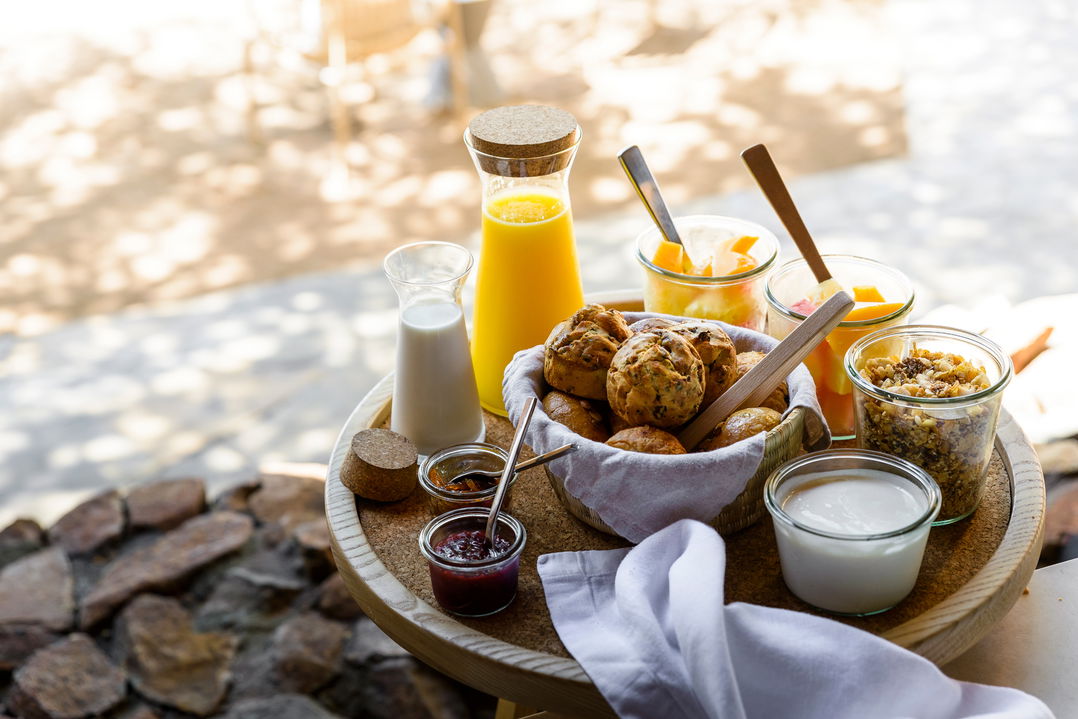 breakfast treats served at gourmet food plated at Singita Faru Faru lodge Serengeti