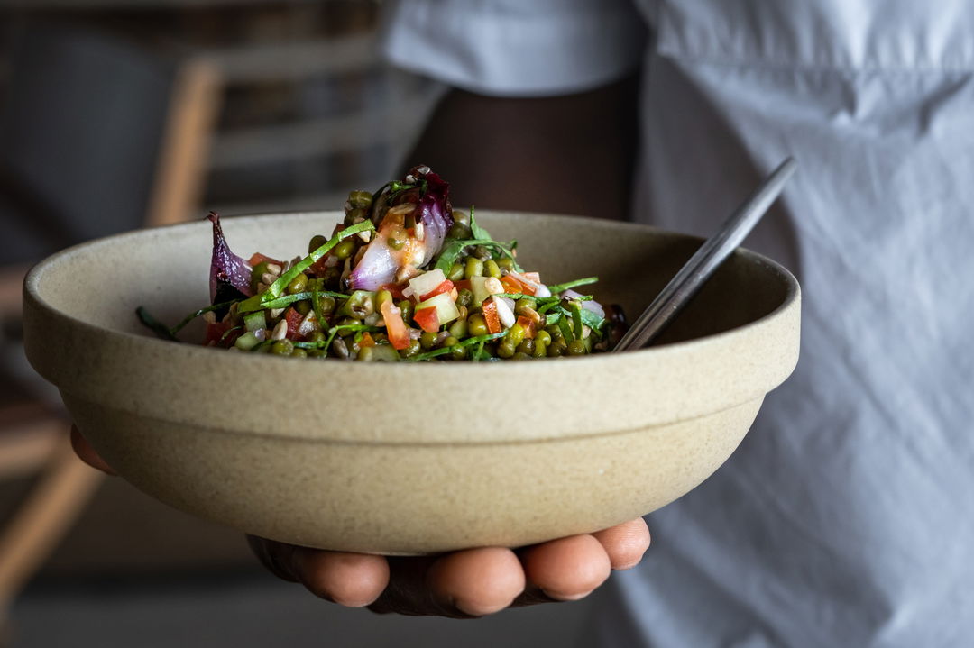 food bowl served to guests at Singita Sabora Tented Camp Serengeti 