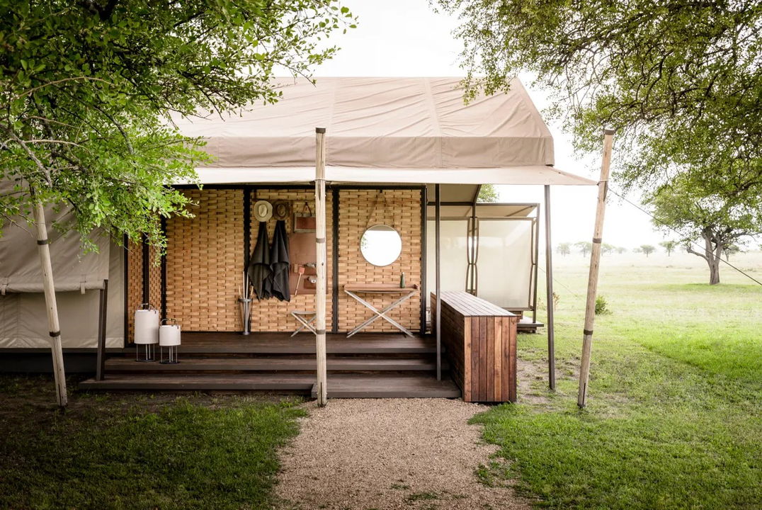 exterior view of a tented suite at Singita Sabora Tented Camp Serengeti 