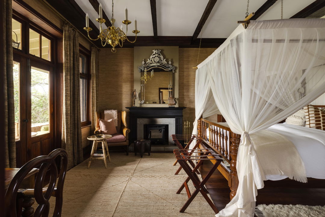 interior view of luxury suite at Singita Sasakwa lodge in Serengeti