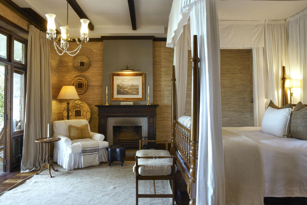 interior bedroom view at Singita Sasakwa lodge in Serengeti