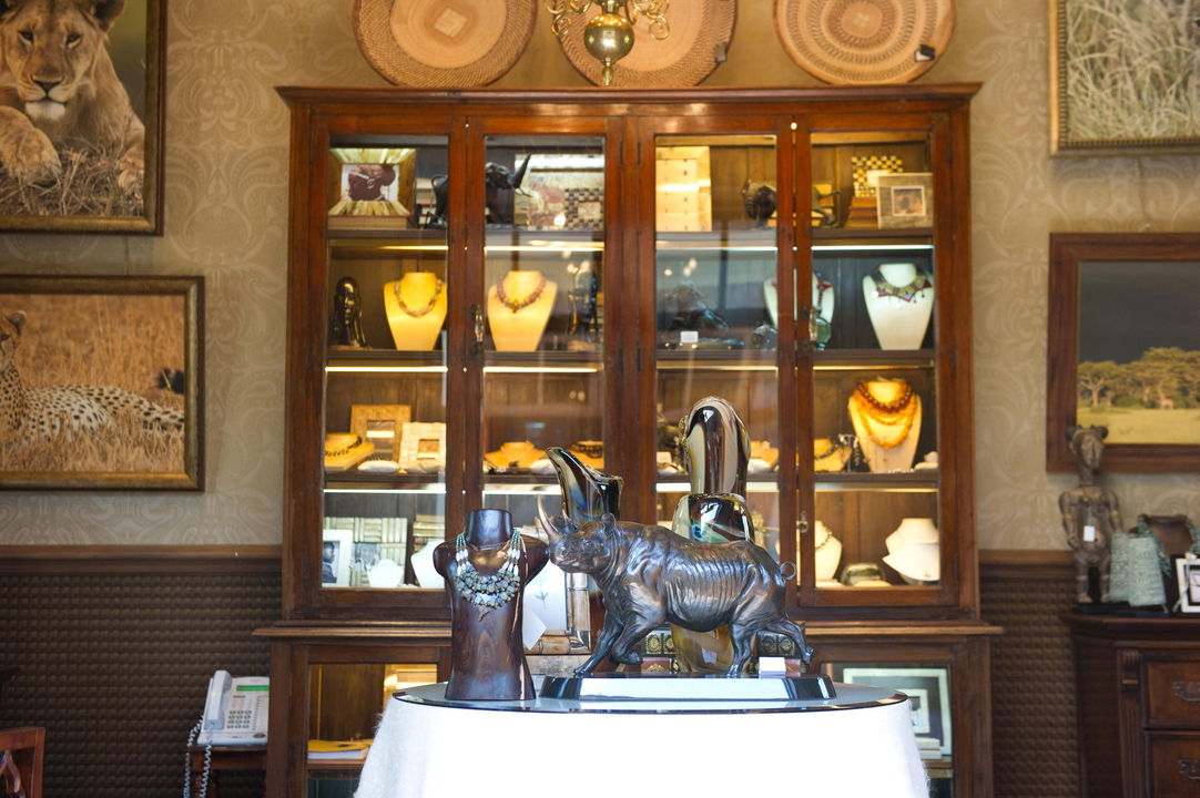 items for sale in curio shop of Singita Sasakwa lodge in Serengeti