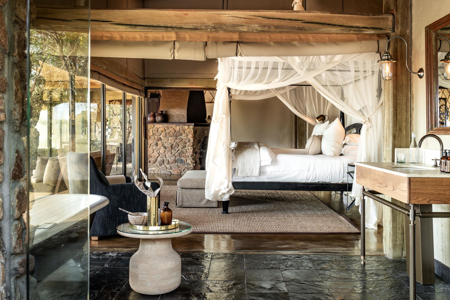 Singita ebony villa suite interior view