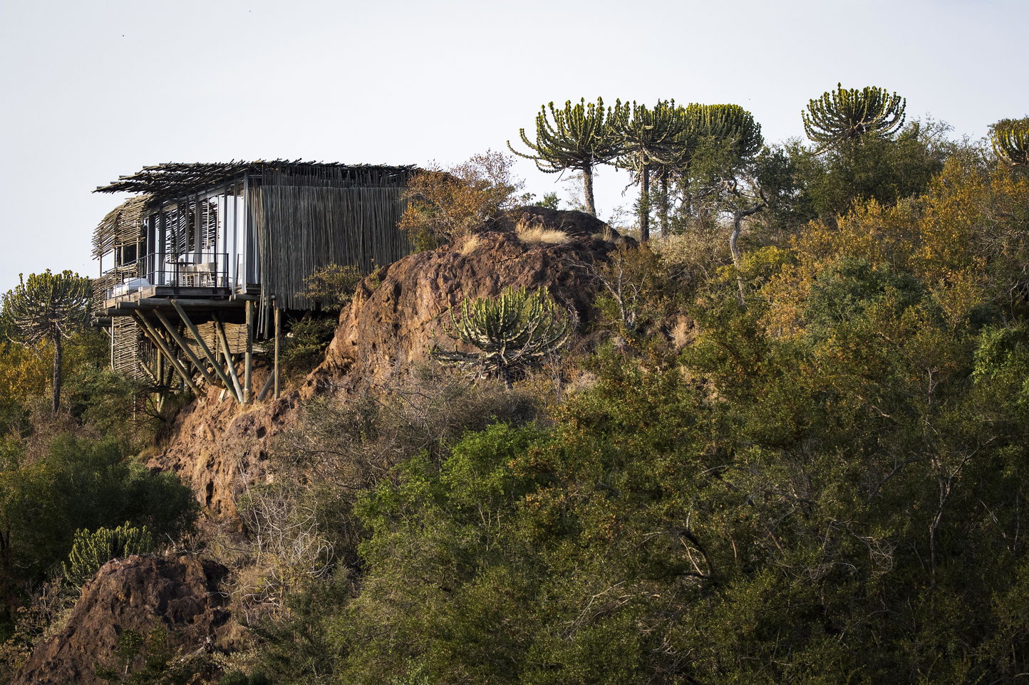 Singita Lebombo lodge suite exterior view on cliff