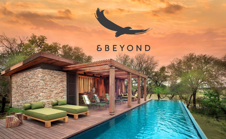Sunset view of the swimming pool and deck at Tengile River Lodge Sabi Sands