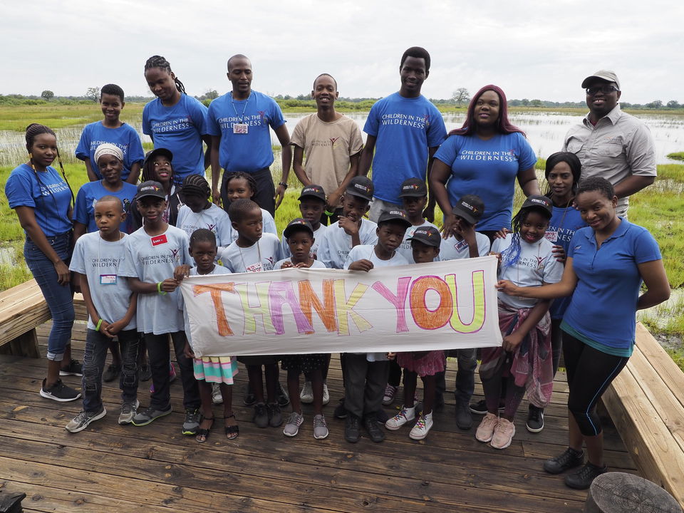 community members during outreach at Vumbura Plains Camp Wilderness Botswana Okavango Delta