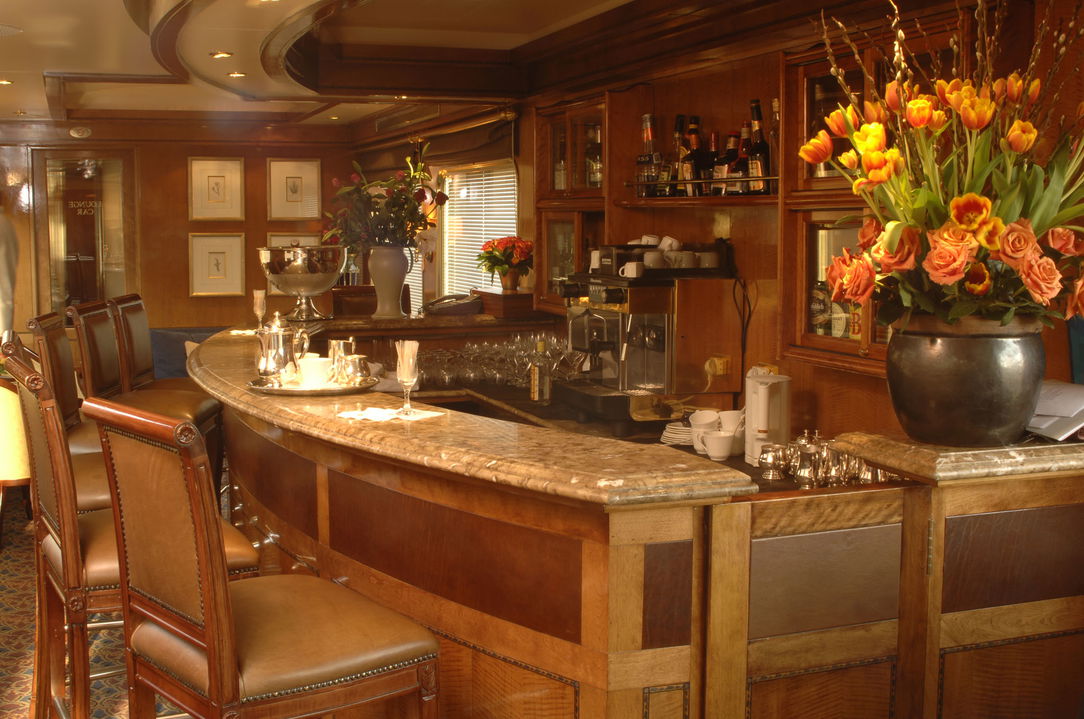 wine bar stocked on Blue Train South Africa