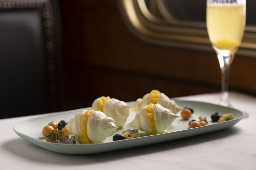 desert treats serving on the Blue train