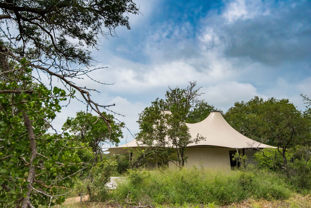  thornybush saseka tented camp viewed from the bushes