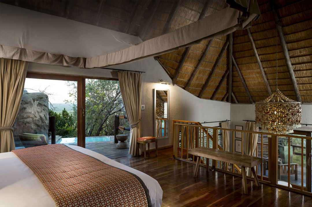 view of inside master suite at ulusaba rock lodge