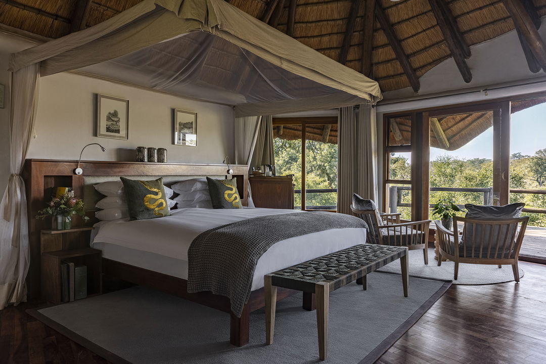 interior of elephant room at safari lodge Ulusaba