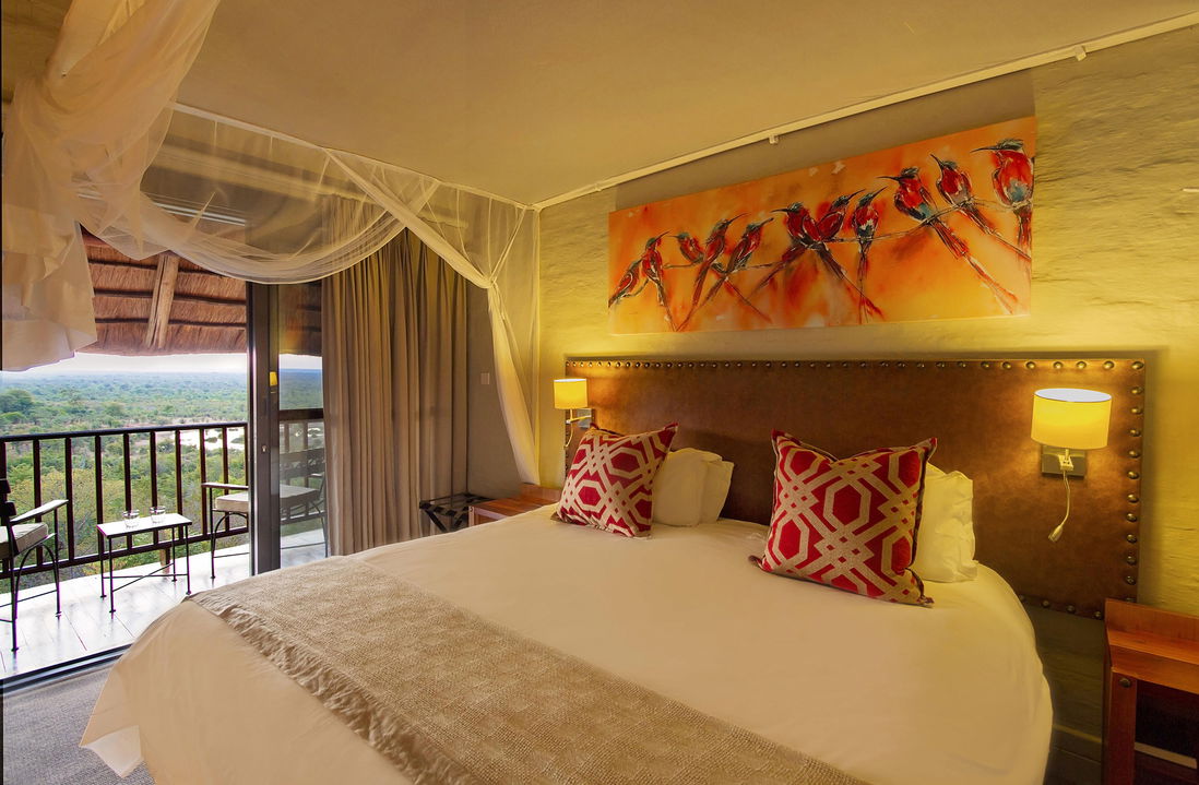 view of the bedroom at Victoria falls safari lodge