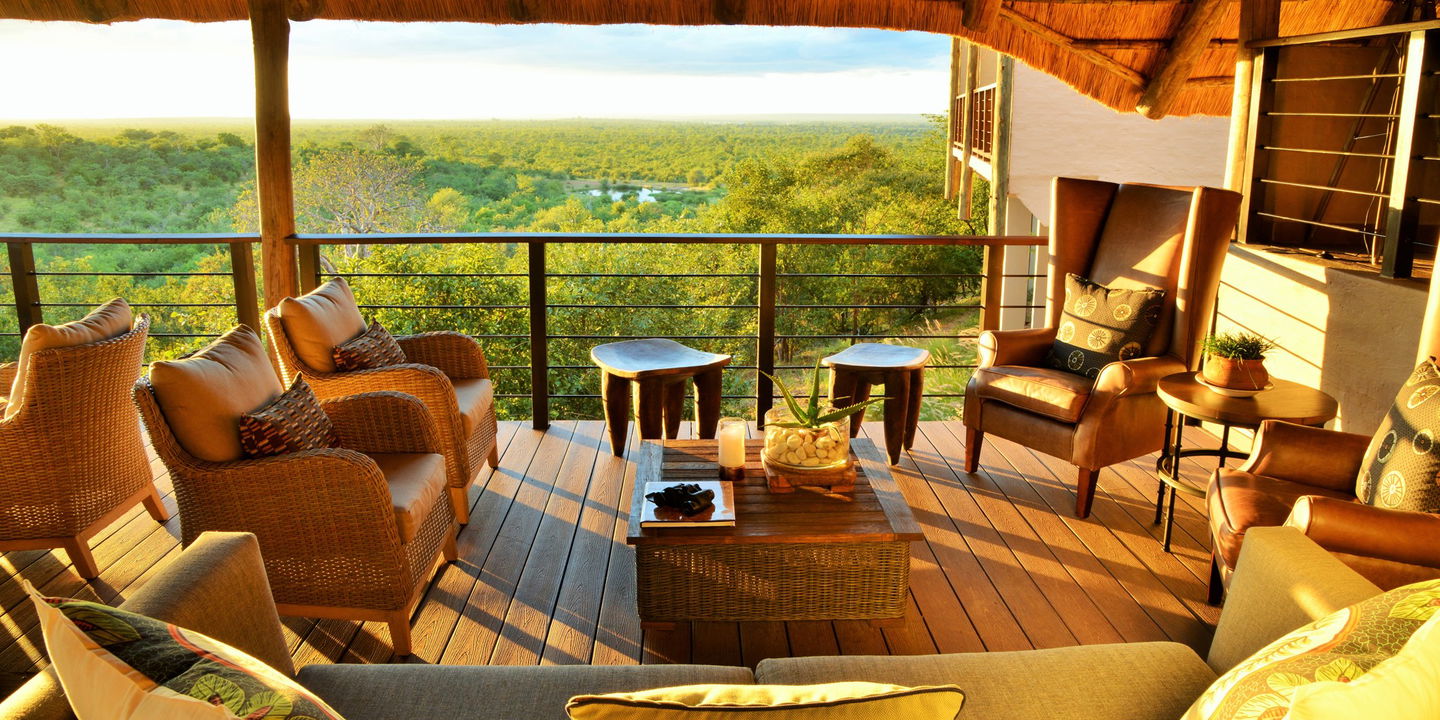 viewing deck in afternoon at Victoria falls safari lodge