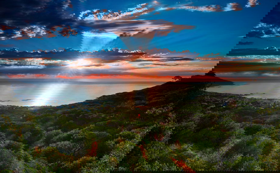 sunset over camps bay cape town south africa