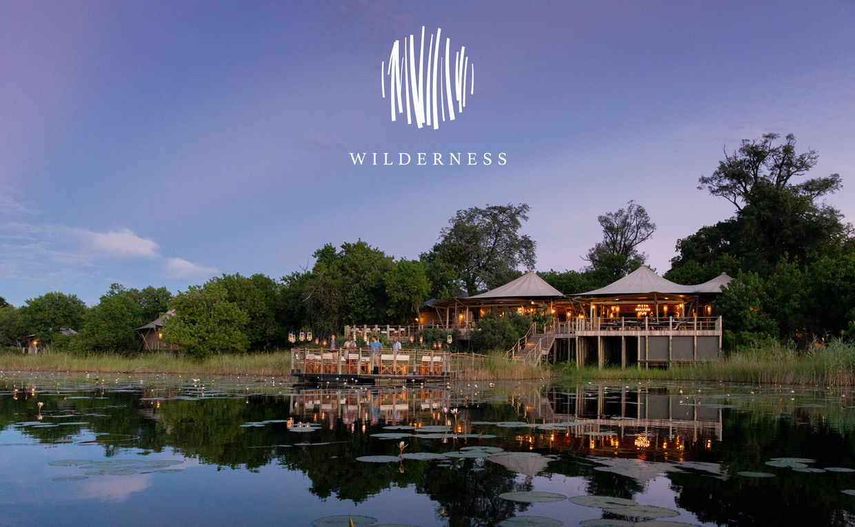 wilderness duma tau camp botswana aerial view