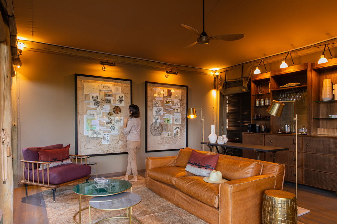 interior view of standard suite by wilderness duma tau camp botswana