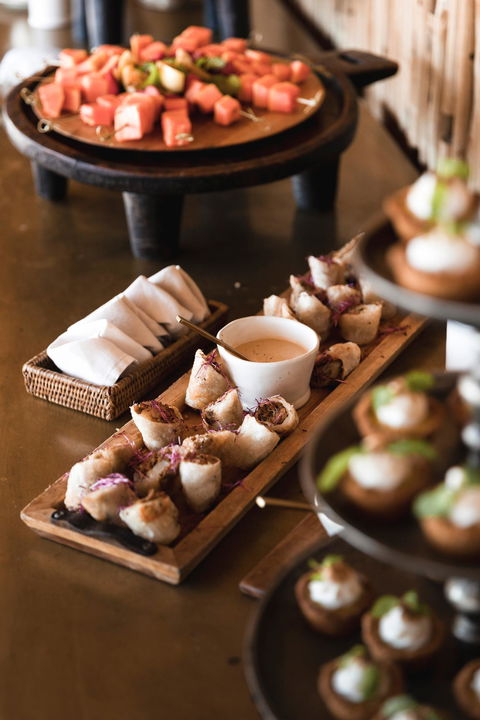 coffee and snacks on table display at Okavango Delta by Little Mombo Wilderness