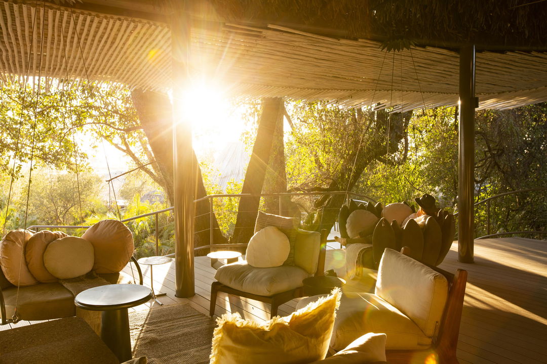 interior view of suite at Jao Camp Wilderness Okavango Delta Botswana