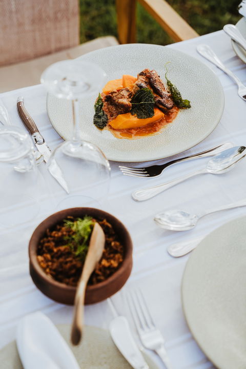 gourmet dishes served at Wilderness Usawa tented camp Serengeti