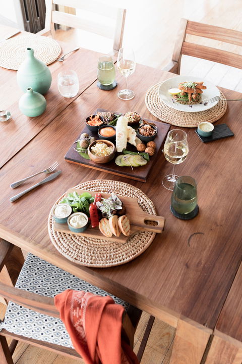 round snack platter on table at Vumbura Plains Camp Wilderness Okavango Delta