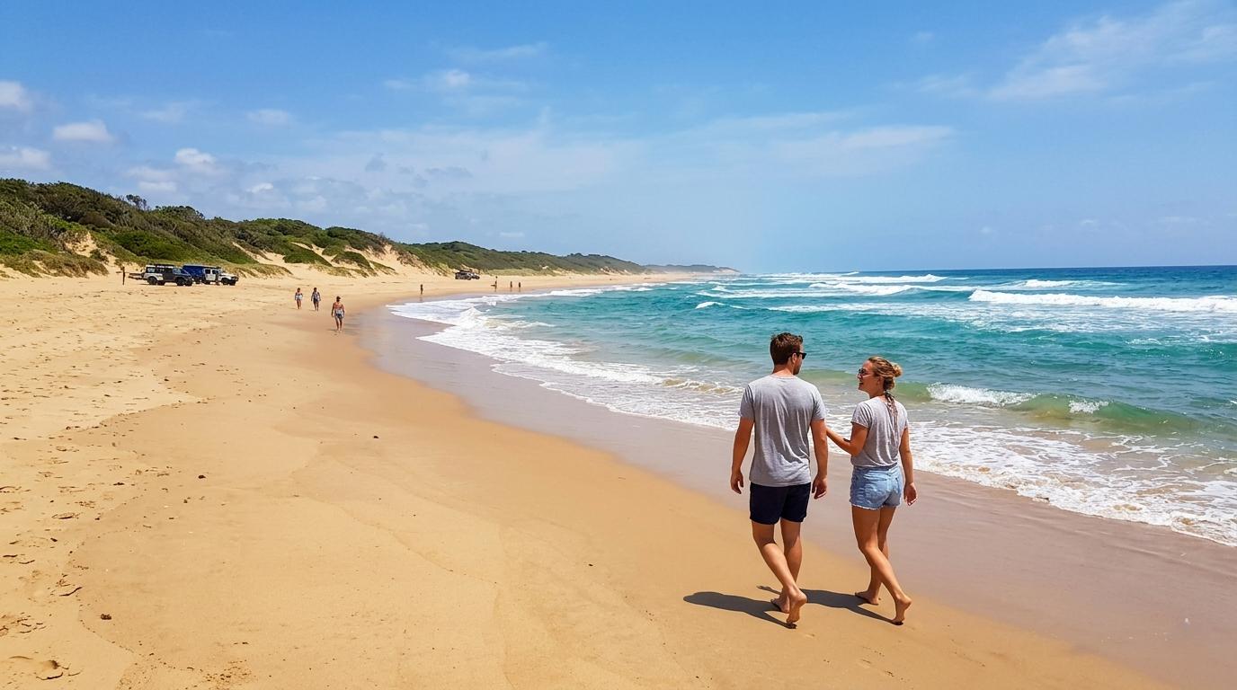 Exploring Sodwana Bay coastline