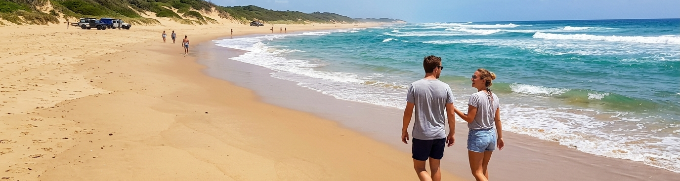 Exploring Sodwana Bay coastline