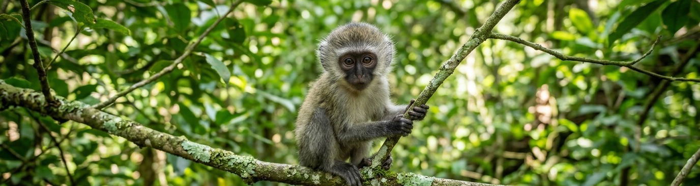 Vervet monkey (Chlorocebus pygerythrus) at Sodwana Bay Lodge