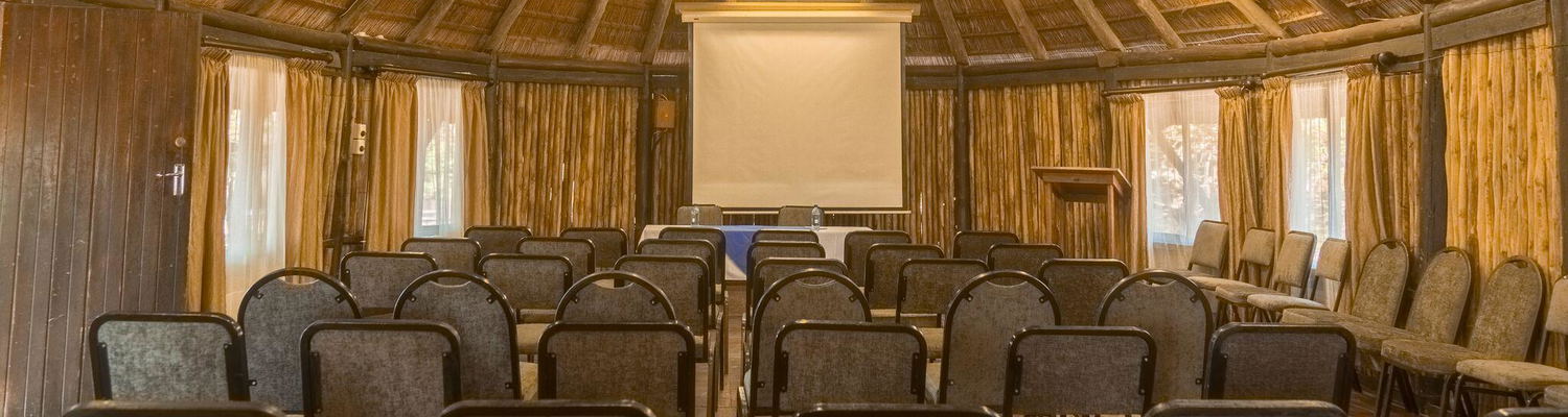 The rustic conference venue