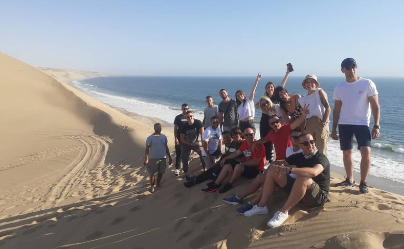 Having fun where the oldest desert meet the cold Atlantic. Sandwich Harbour, this is the place to go wild and let loose!