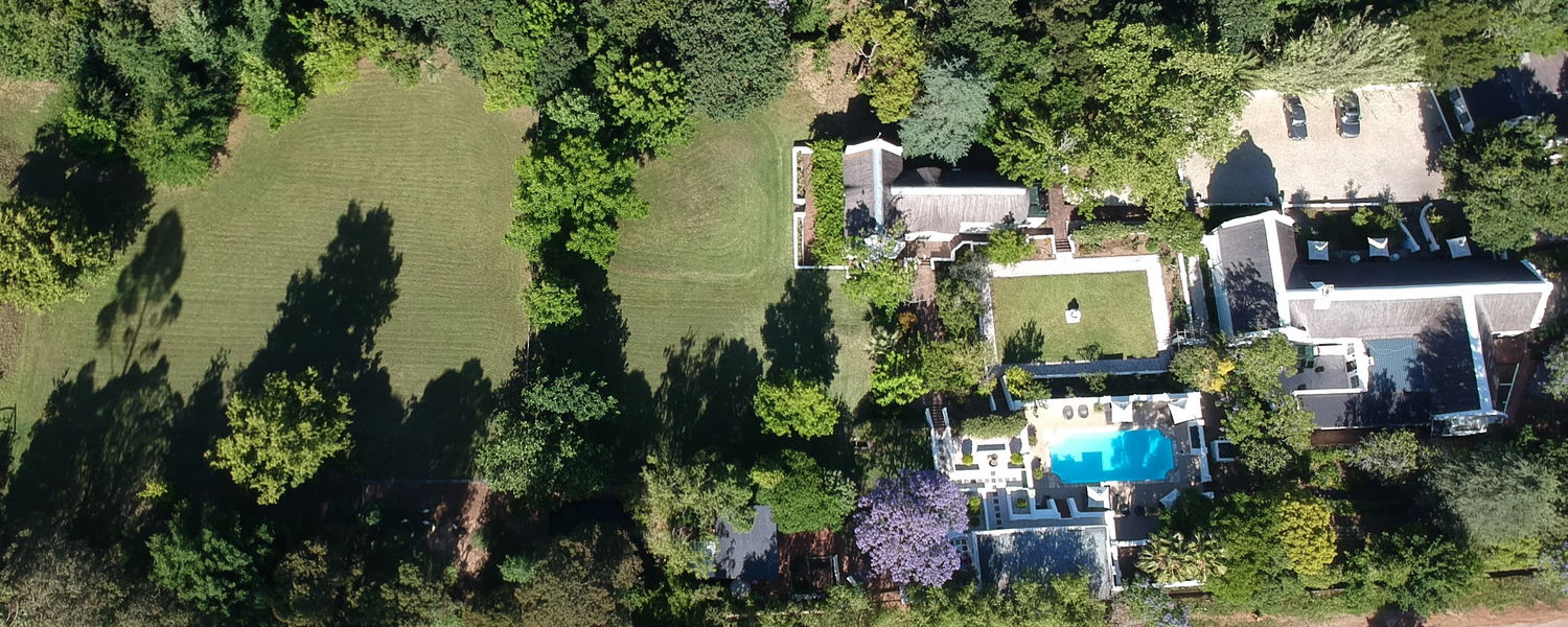 aerial view heritage estate perfect hideaway De Kloof boutique hotel national monument 3rd oldest village in south africa swellendam