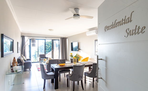 Presidential suite at Aguia Negra entrance view