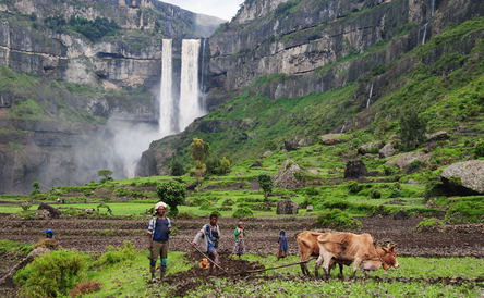 Hiking adventure to the impressive Zala Waterfall