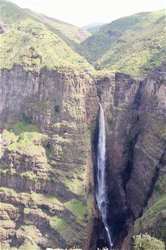 Jinbar waterfall simien mountains trek