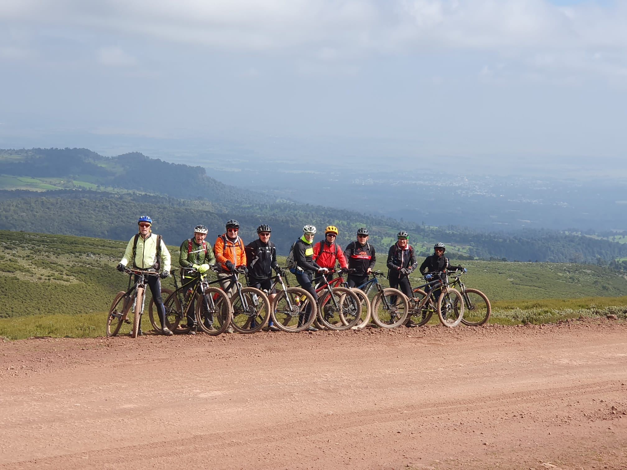 Cycling and Biking group in Bale Mountains in Ethiopia