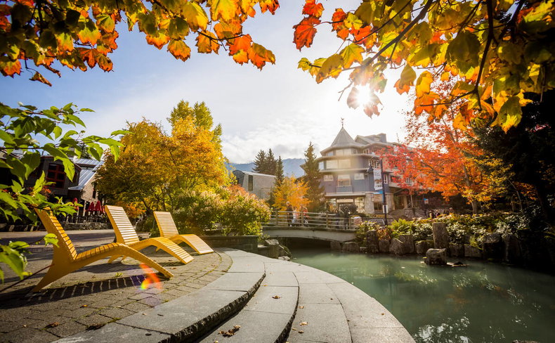 Fall in Whistler Village, Source: Tourism Whistler/Justa Jeskova