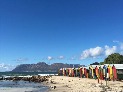 surf beach holiday, beach huts, ocean, instagram, photo, blue, travel, colourful