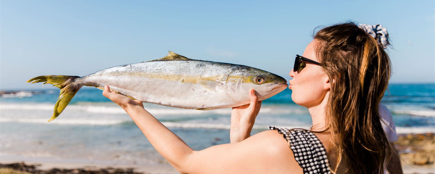 Fresh fish wild picnic coastal foraging