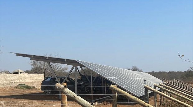 solar panels for a sustainable safari lodge