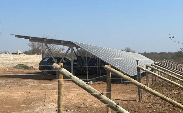 solar panels for a sustainable safari lodge