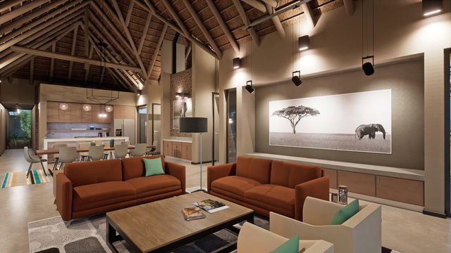 Amani Safari Camp living area in Klaserie Private Nature Reserve