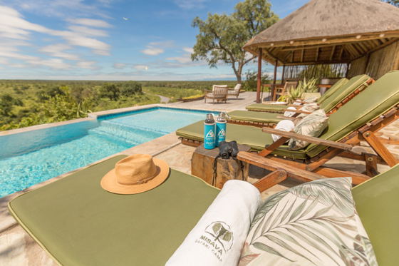 Pool with a view in the klaserie private nature reserve
