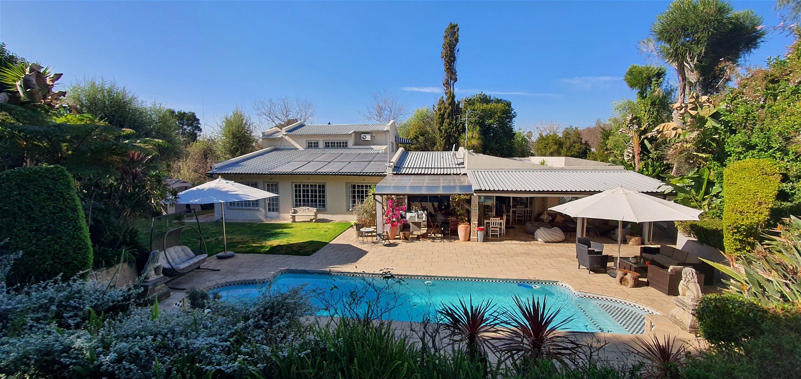 View of Guest House, Patio and Pool