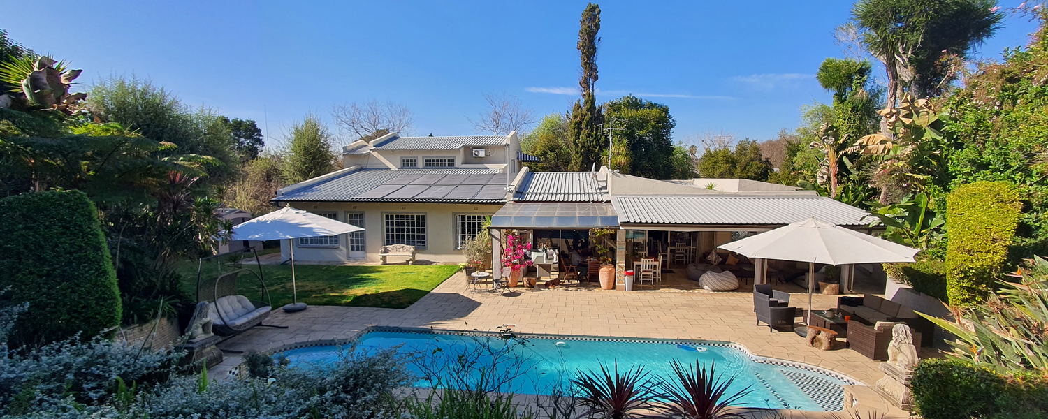 View of Guest House, Patio and Pool