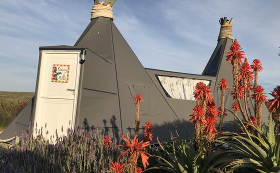 Pamper yourself at Farr Out Guesthouse in Paternoster in Wigwam Rising Moon / glamping
